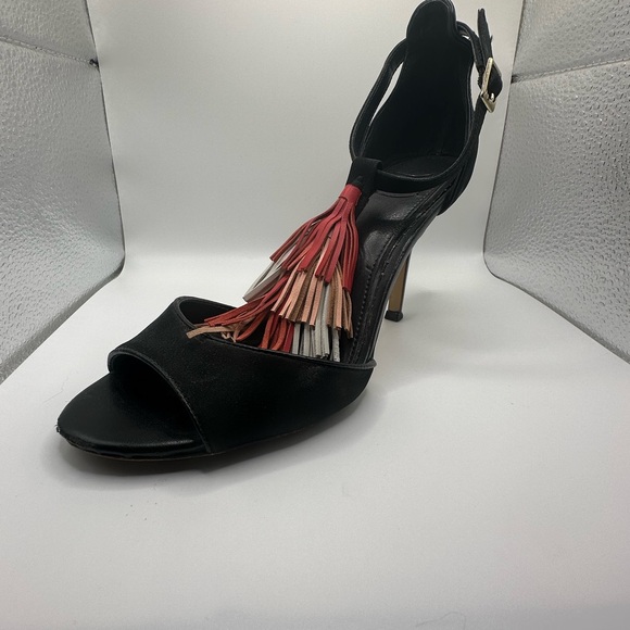 WHBM Black Suede Tassel Heels - Picture 6 of 11